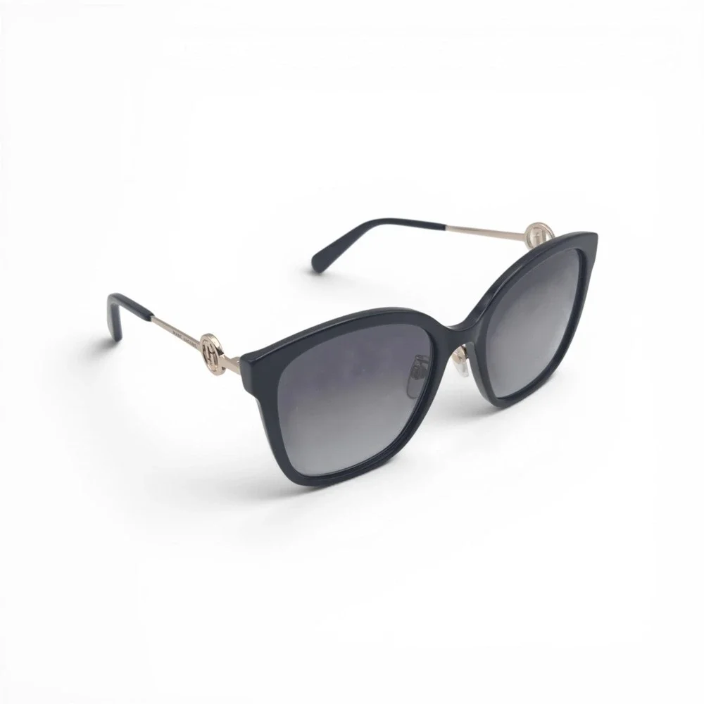 Women's Marc Jacobs MARC 690/G/S Black Frame Cat-Eye Sunglasses W/ Gold Accents